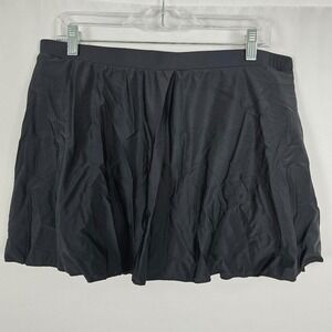 NWT Bloomchic Swim Skirt Skorts High Waist Split Hem Black Plus Size 2X